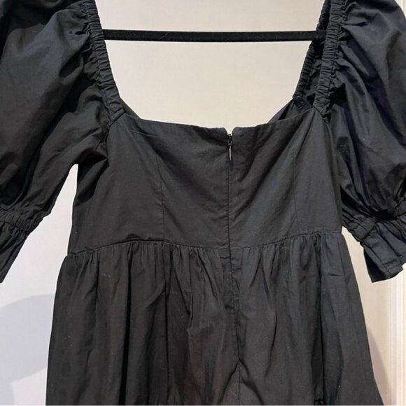 Express Black Baby Doll Puff Sleeve Mini Dress - Picture 3 of 7